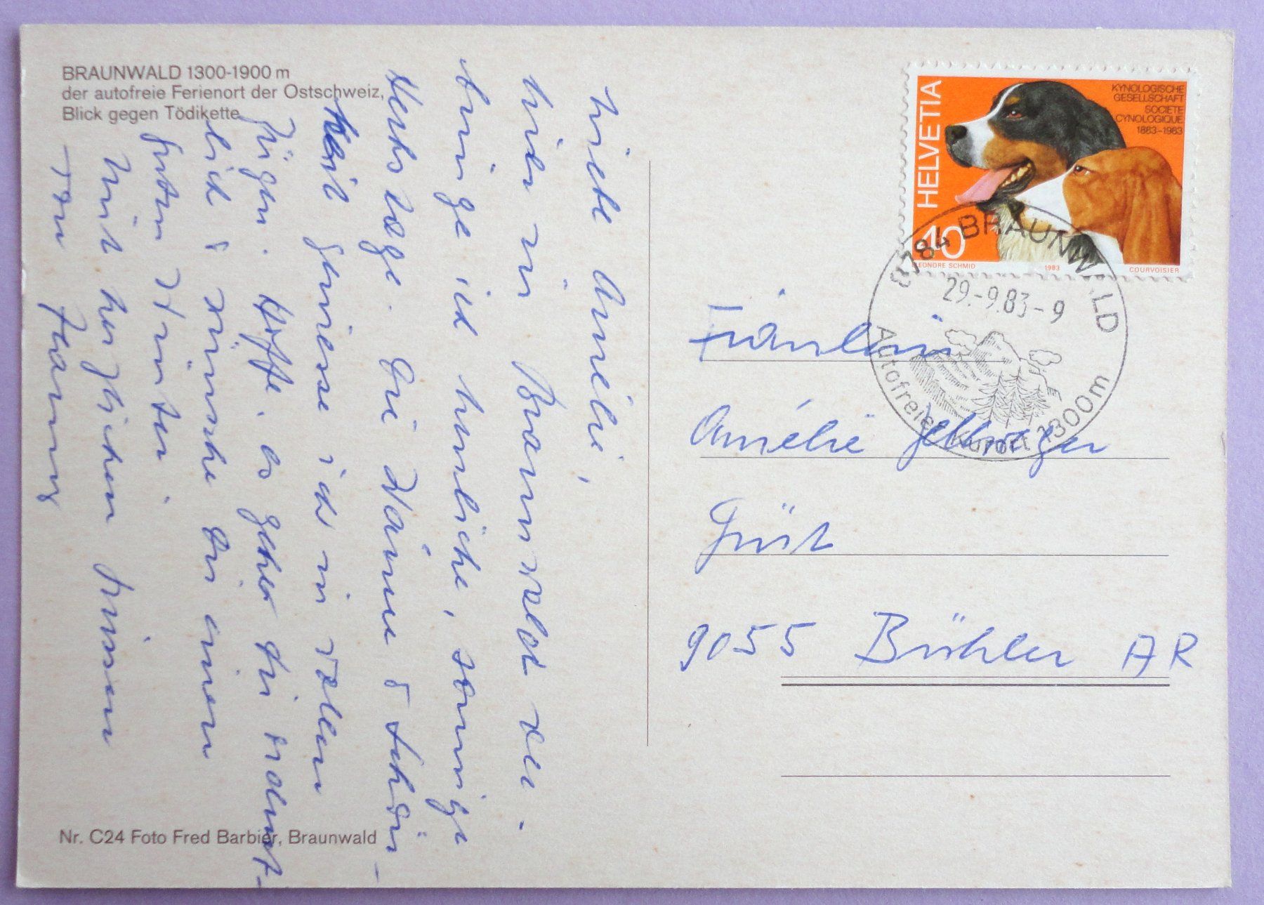 Cartoline postali: Braunwald 1300-1900 m – Usato da Fétigny venduto da Billy2miny 1