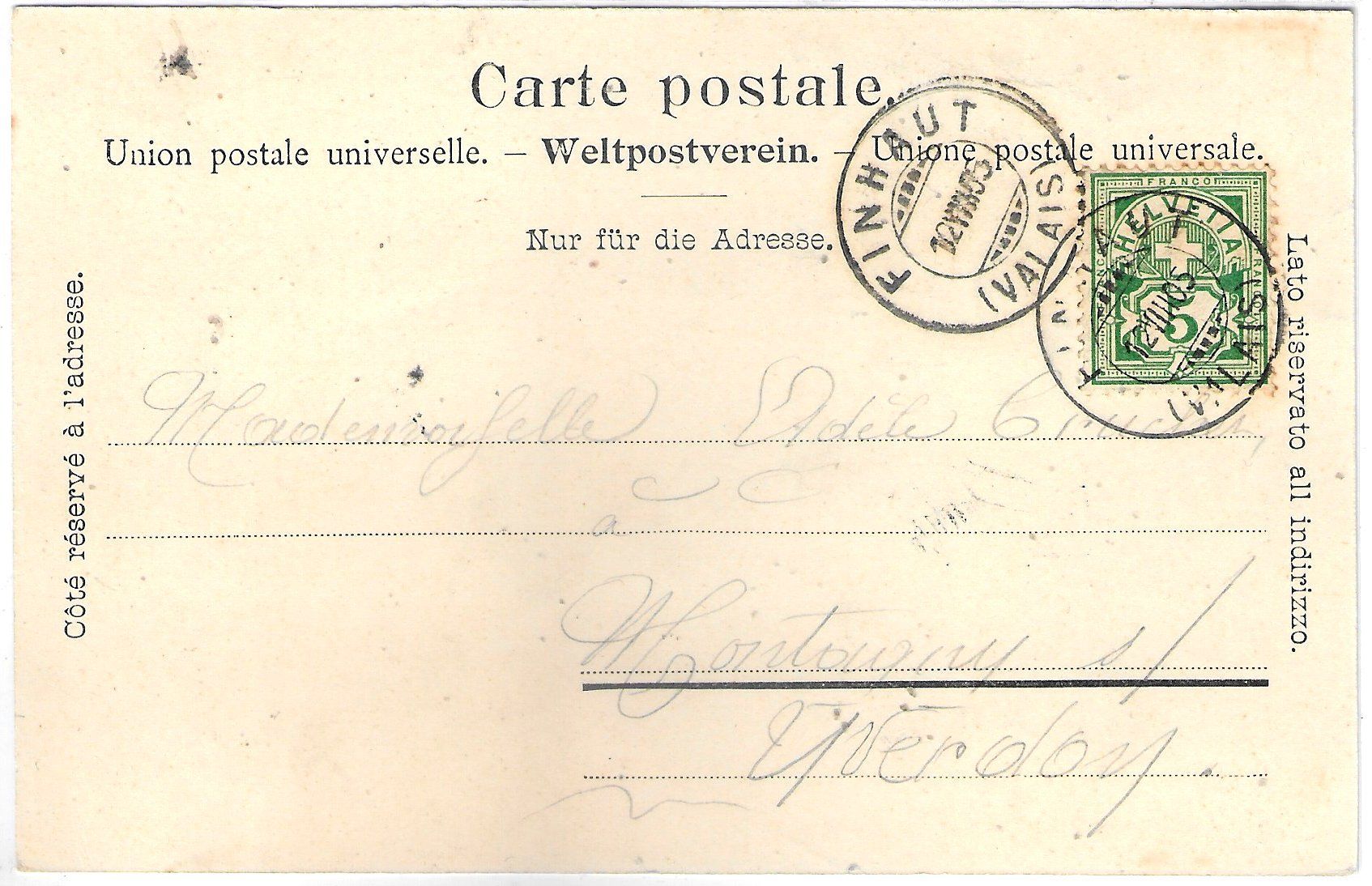 Cartoline postali: Pres Finshauts - animee – Usato da Ettingen venduto da Kartenplanet 1