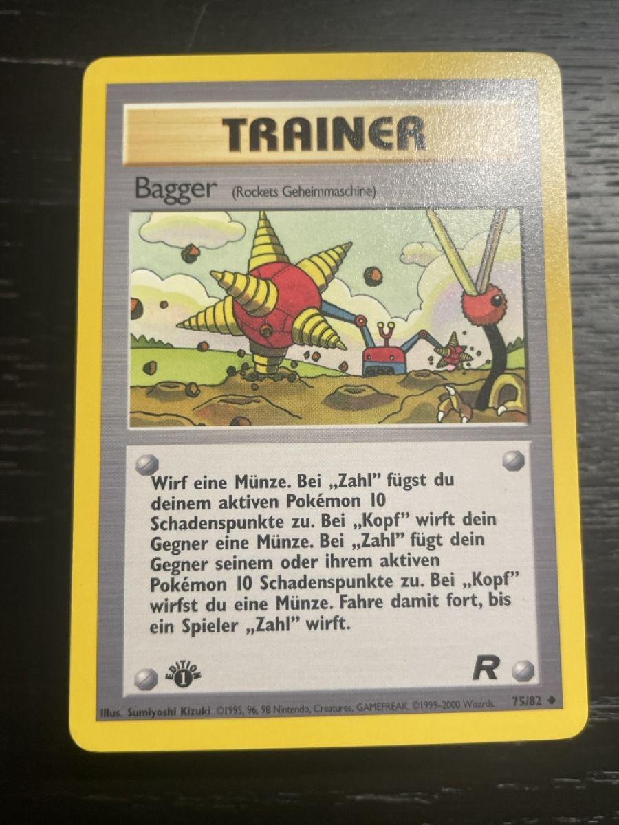 Pokémon Carte collezionabili: Pokemon Bagger Trainer Rocket 75/82 1. edition vintage – Usato da Hugelshofen venduto da Suimosa