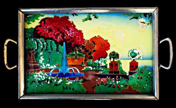 Pareti & Soffitti: Art Deco Glas Tablett Plateau verre – Usato da Tavannes venduto da Brocashop 8