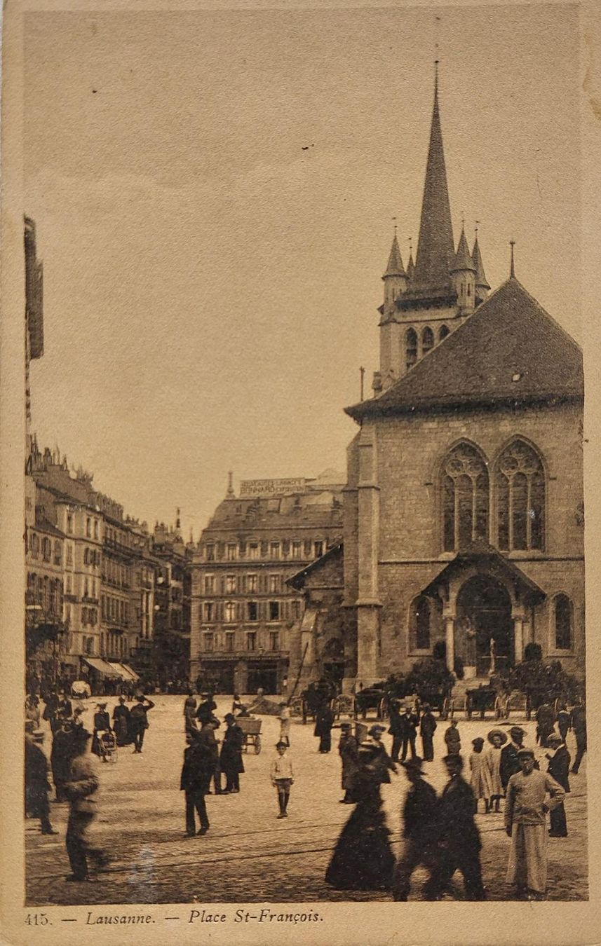 Ansichtskarten: LAUSANNE - Place St-François – Gebraucht aus Delémont von Domdom1