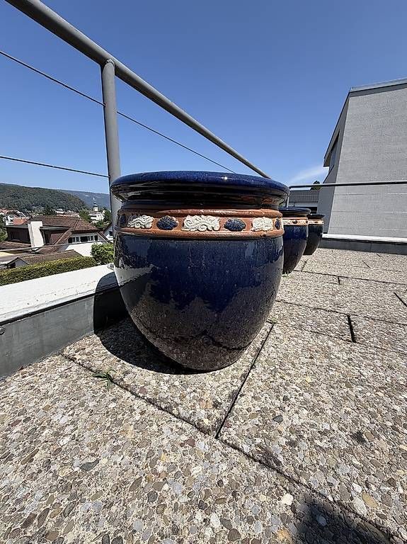 Pots de fleurs: 5x Blumentöpfe, blau – D'occasion à Wuerenlos par AR1417 1
