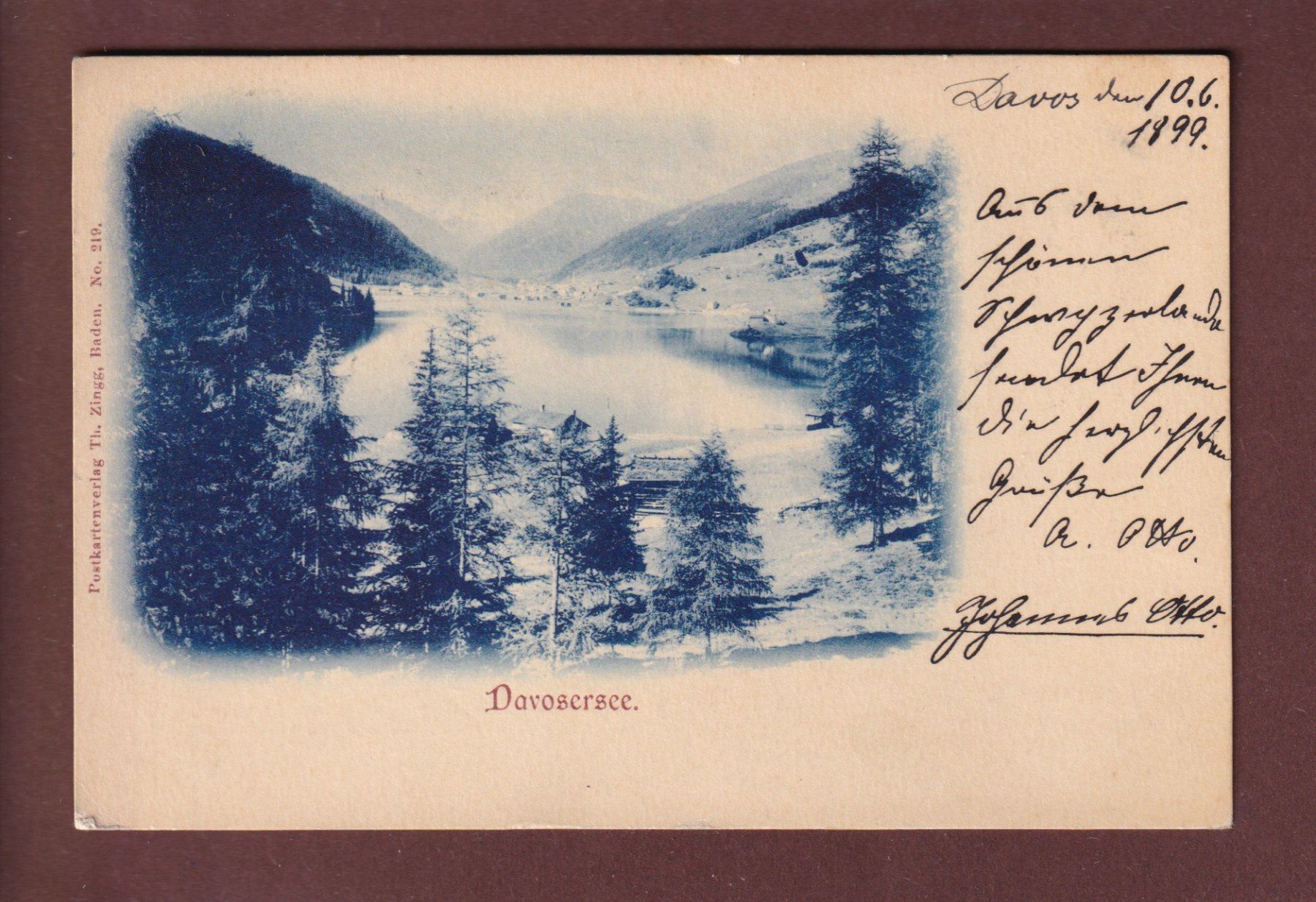 Cartes postales: DAVOS - Davosersee - 1899 – D'occasion à Pully par nicecards