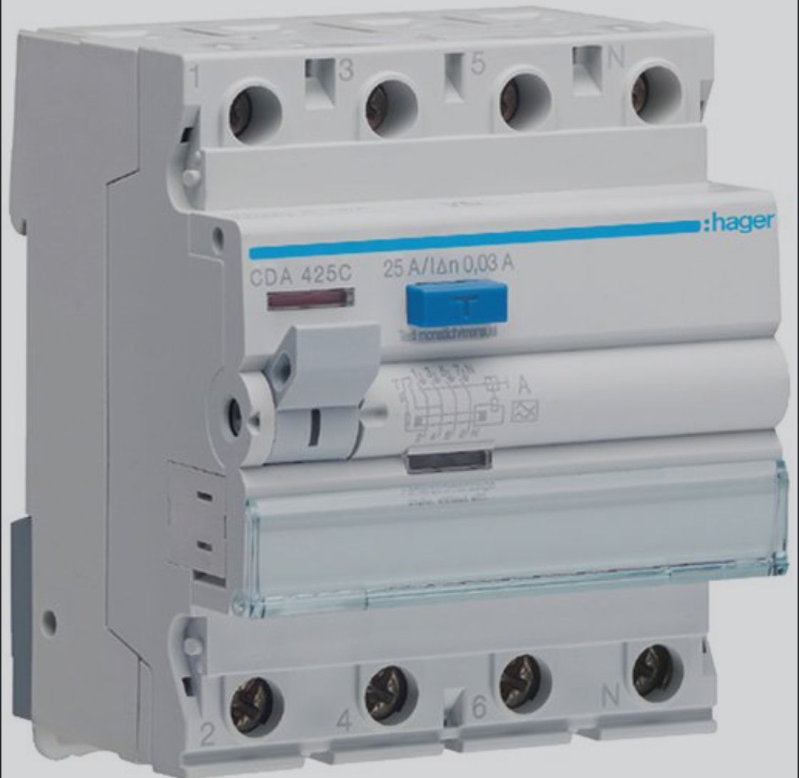 Hager Schalter: FI-Schalter Hager 25A 30mA 3LN – Neu (gemäss Beschreibung) aus Grabs von Haagerblitz