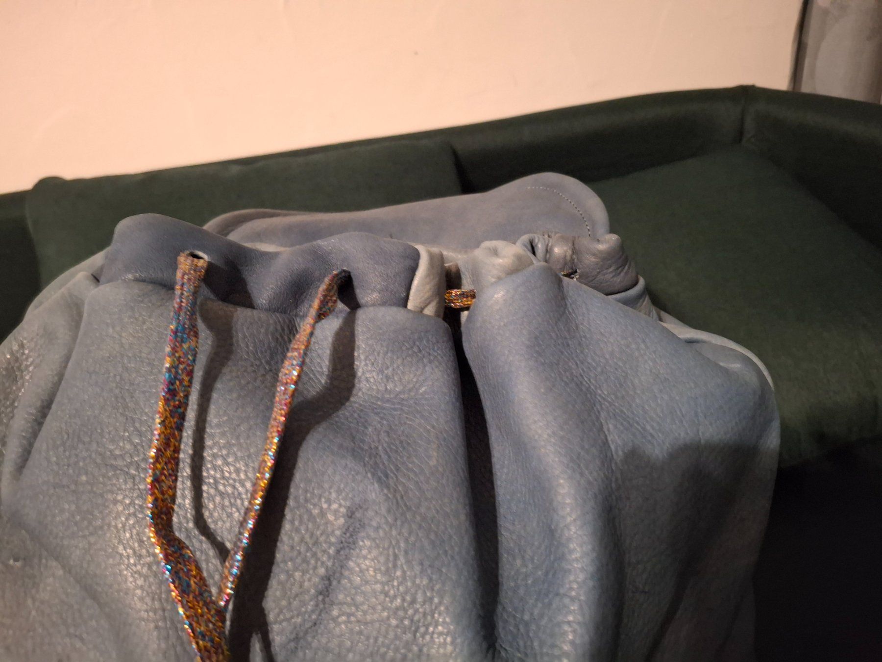 Zaini: Rucksack / Daypack aus Leder in schönem Hellblau – Nuovo (secondo la descrizione) da Bellikon venduto da MellonCollieMitTwint 4