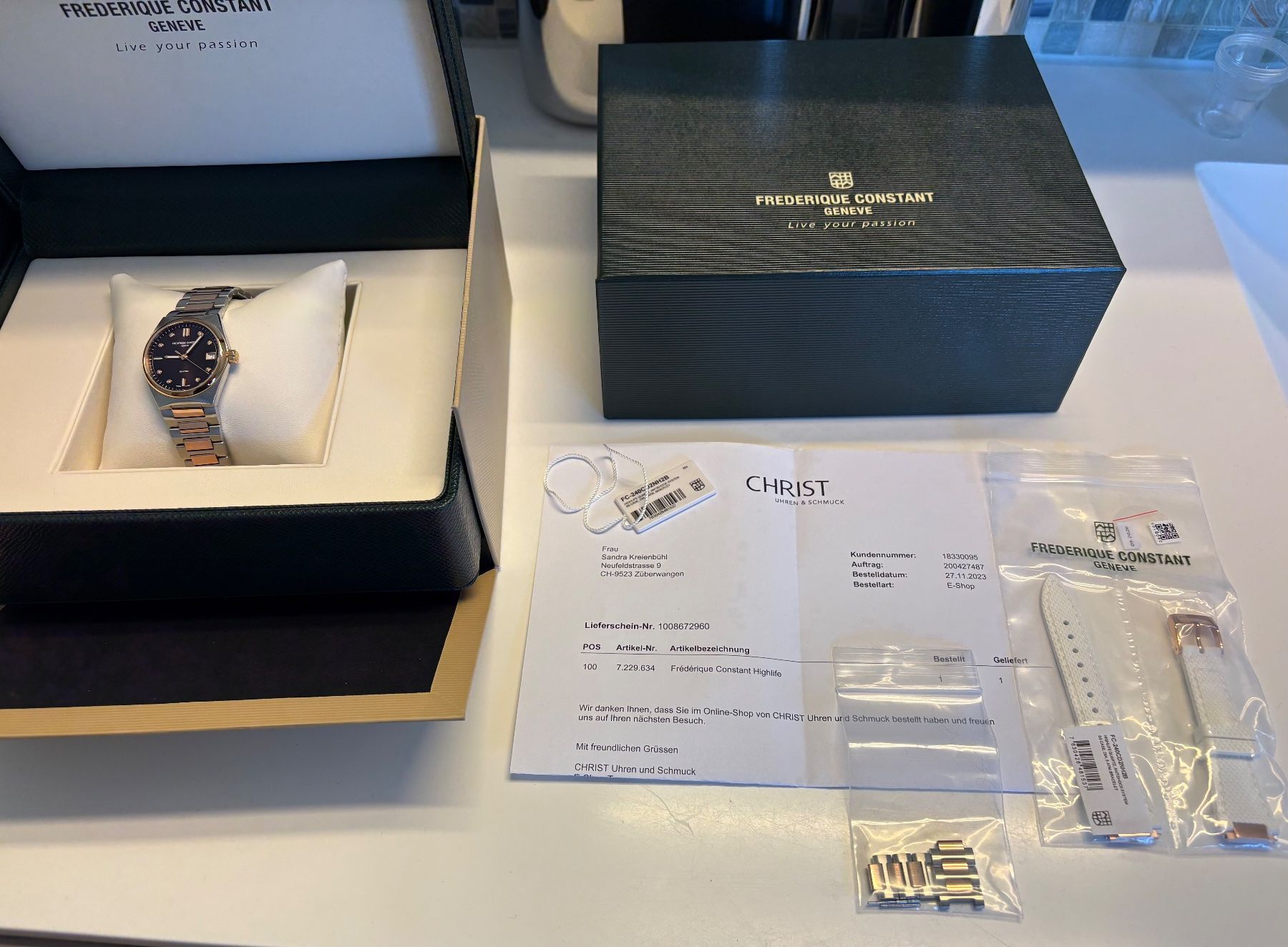 Frederique Constant Orologi: Frederique Constant Highlife Diamond – Nuovo (secondo la descrizione) da Züberwangen venduto da biene_83 3