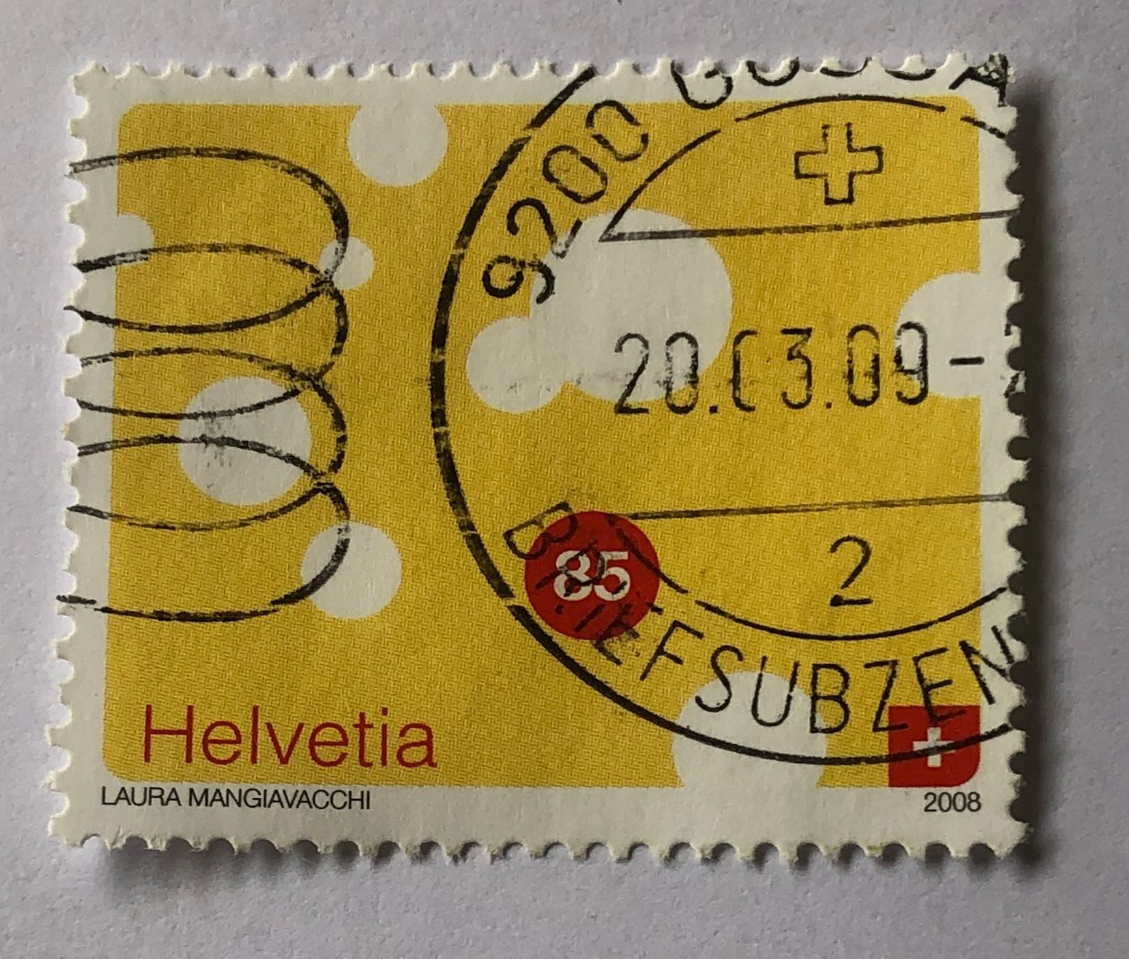 Tutti i francobolli: Nr. 1284 Käse GESTEMPELT 2008    – Usato da Aarau venduto da Billa007