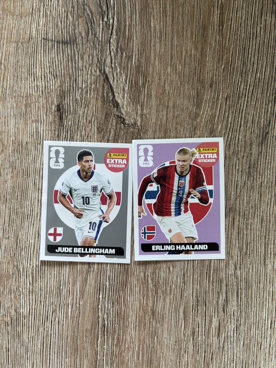 Bellingham & Haaland Extra Sticker Panini WC 2026 (Neu (gemäss ...