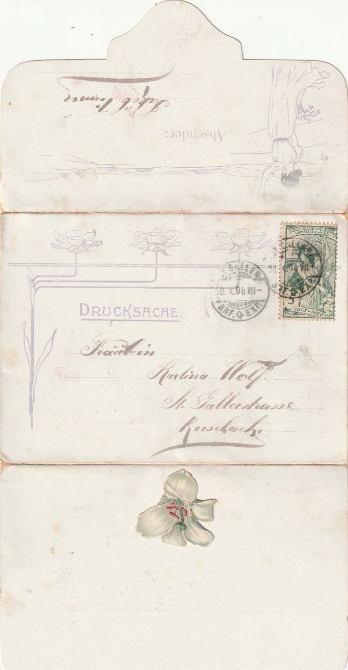 Cartoline postali: St.Gallen-Ansichtskartenleporello-4 aufklappbare Ansichten – Usato da uttwil venduto da Koehlerfred