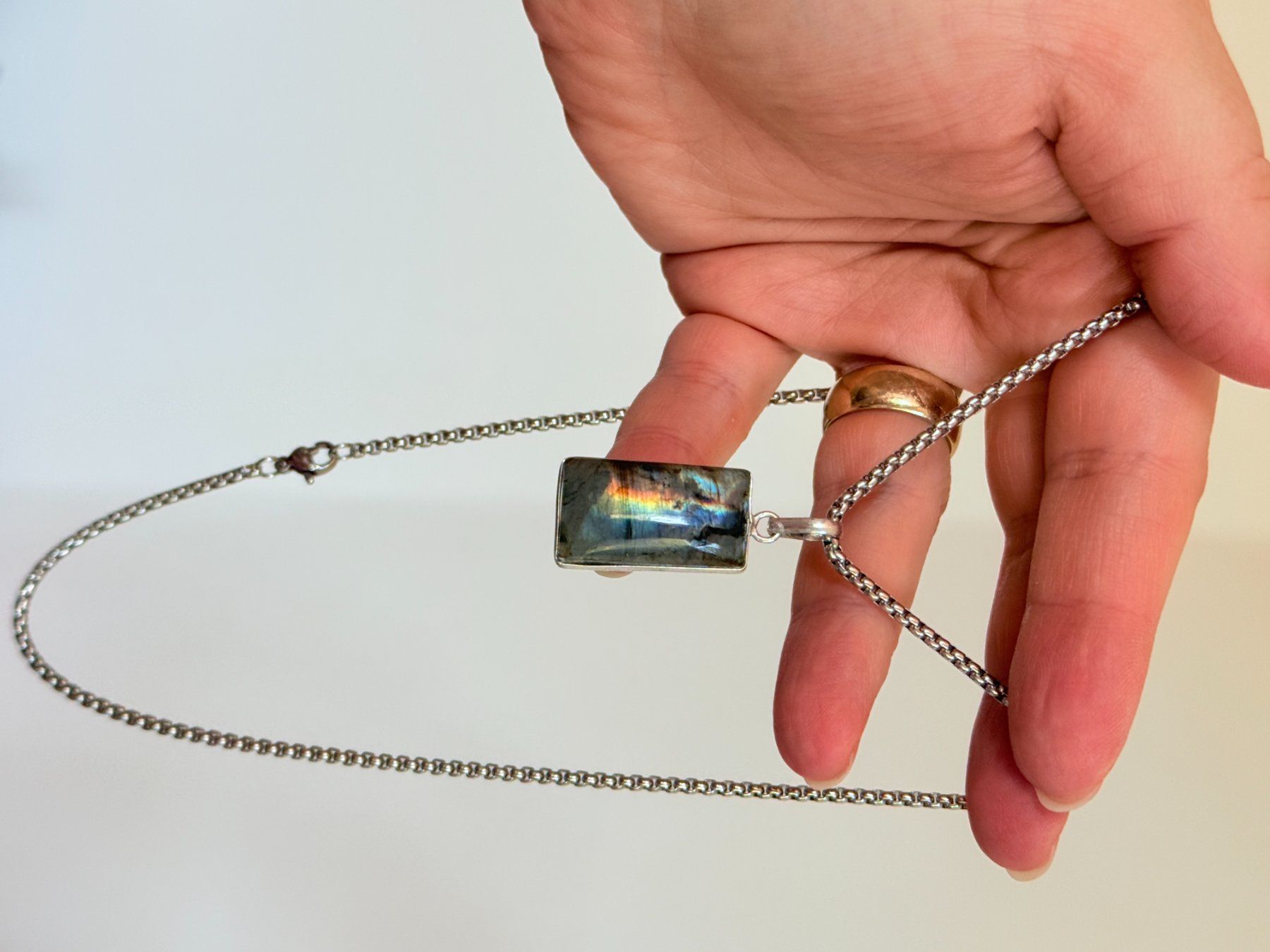 Catenine: Collier avec Labradorite – Nuovo e nell'imballaggio originale da Genève venduto da AWWA 5
