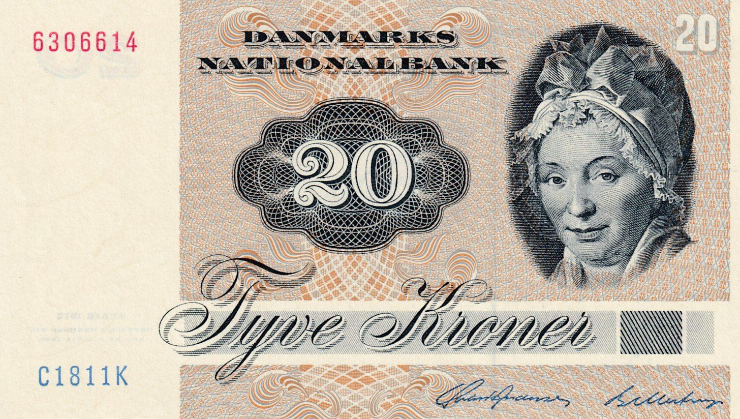 Banconote: Dänemark 20 Kroner 1972 unz – Nuovo (secondo la descrizione) da Neuchâtel venduto da karlpierrino