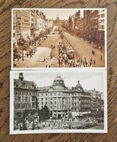 Prag Wenzelsplatz 1947/51: 2 AK an Jean Wetz in Watt