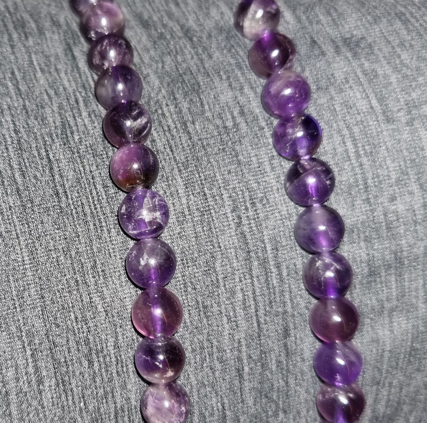 Perle (finte): Amethyst 8mm. Strang – Nuovo e nell'imballaggio originale da Menziken venduto da Mirager 1
