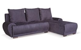 Sofa mit Bettfunktion, beidseitig montierbar, silbergrau