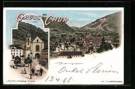 Litho Chur, Ortsansicht aus der Vogelsch