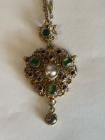 Antiker Anhänger mit Kette von Gustav Hauber um 1900