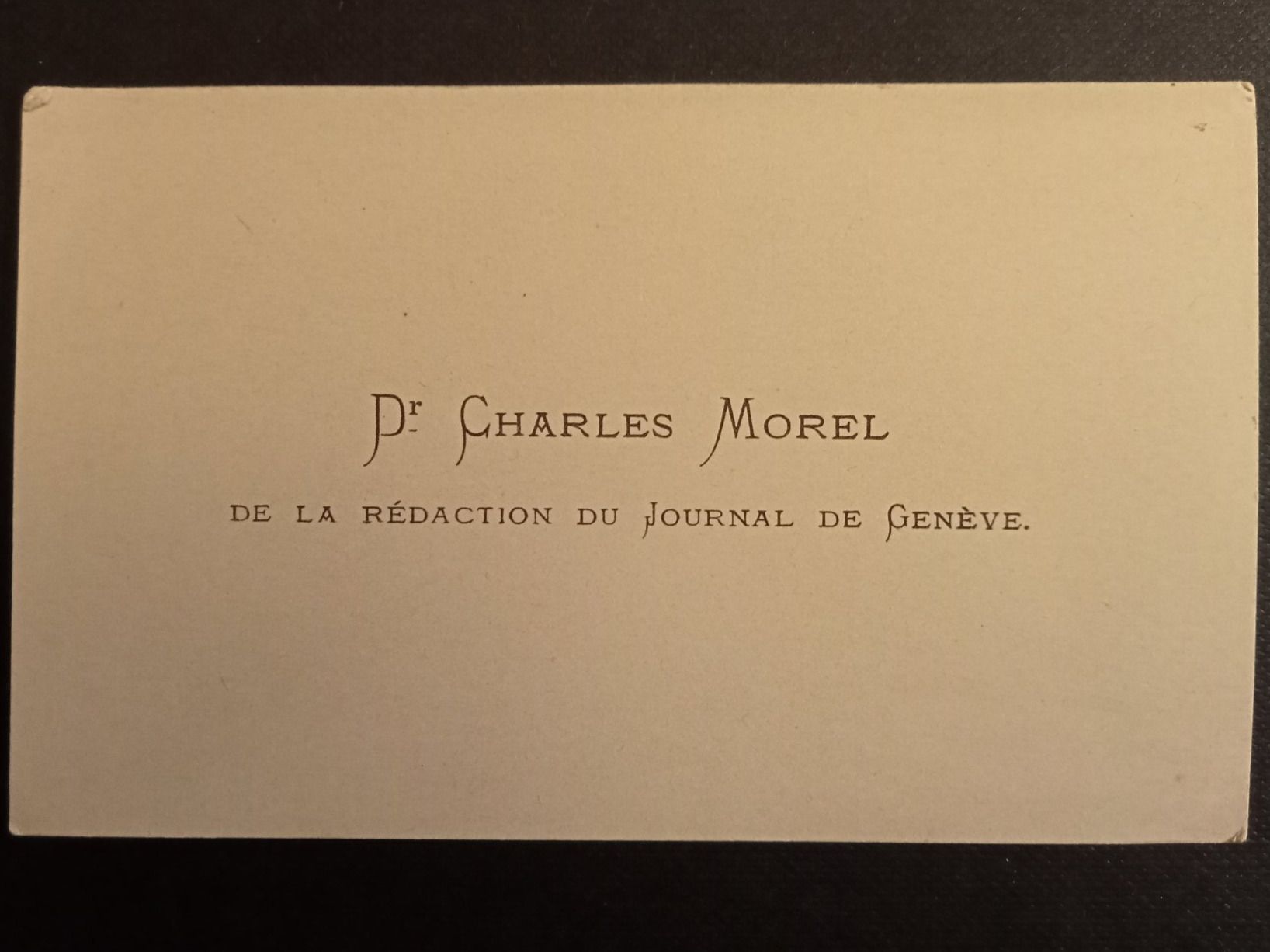 Alle Briefmarken: Dr. Charles Morel, Visitenkarte – Gebraucht aus Luzern von Einh0rn