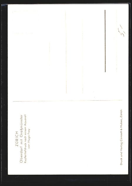 Cartoline postali: Zürich, Oberdorf mit Grossmünster – Usato da Berlin venduto da bartko-reher 1