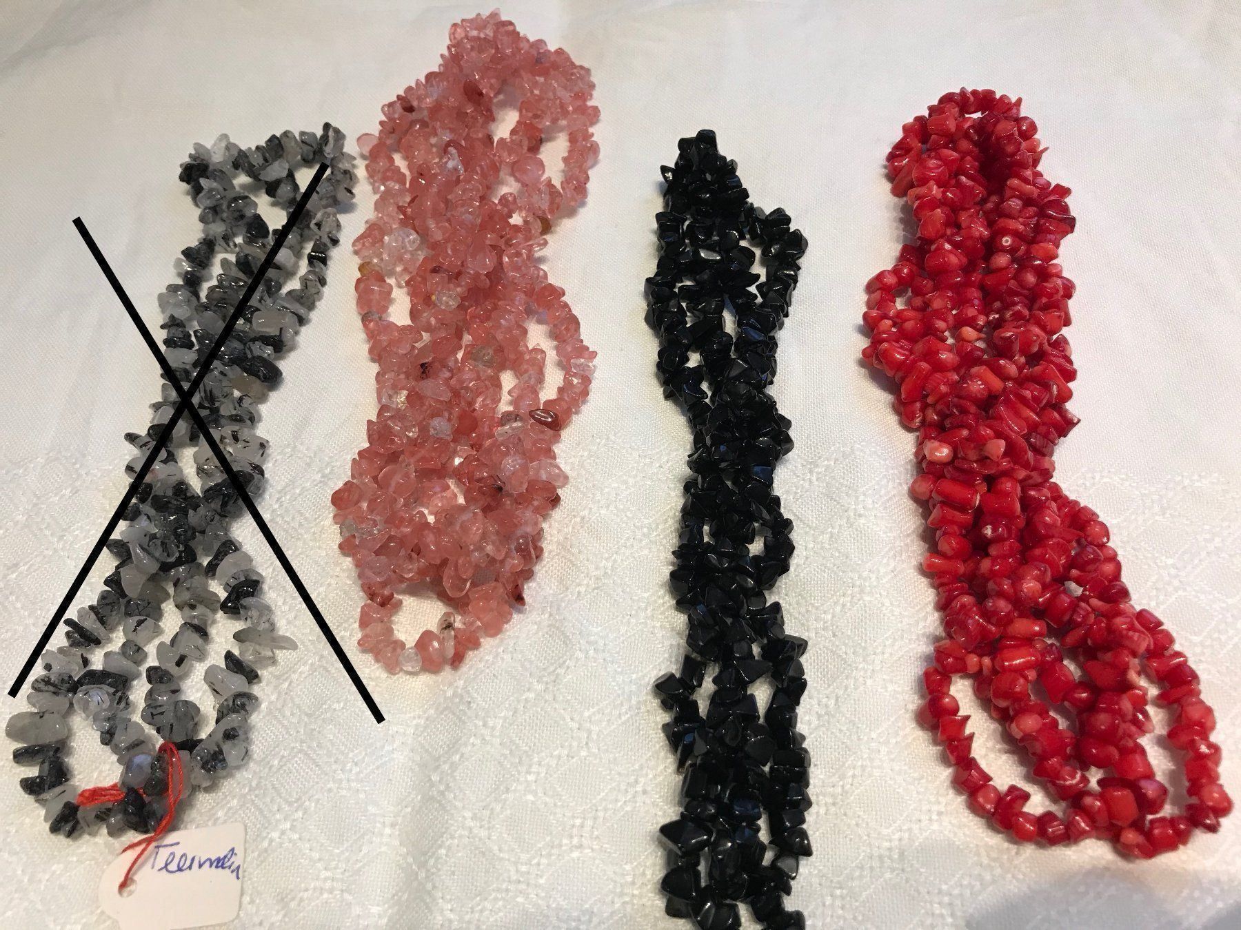 Catenine: Kette Edelstein Splitter, Onyx schwarz, neu – Nuovo e nell'imballaggio originale da Bern venduto da antigua13 1
