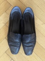 Chaussures / Mocassins noirs Manor T.41 cuir python serpent