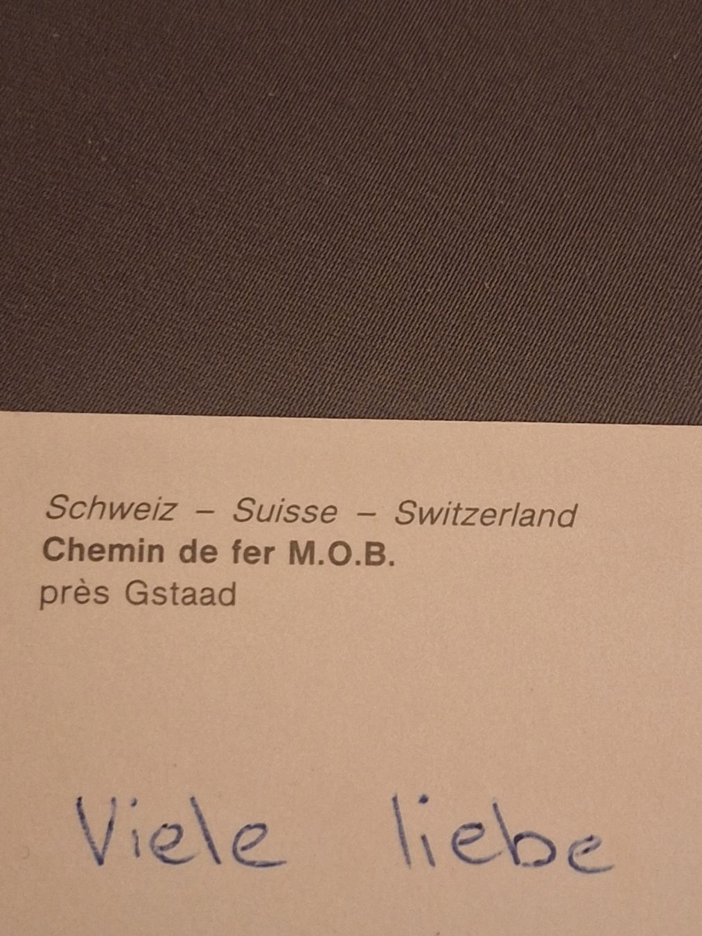 Cartoline postali: Alte Ansichtskarte MOB Bahn Gstaad  – Usato da Schaffhausen venduto da RicardoSchaffhausen 2
