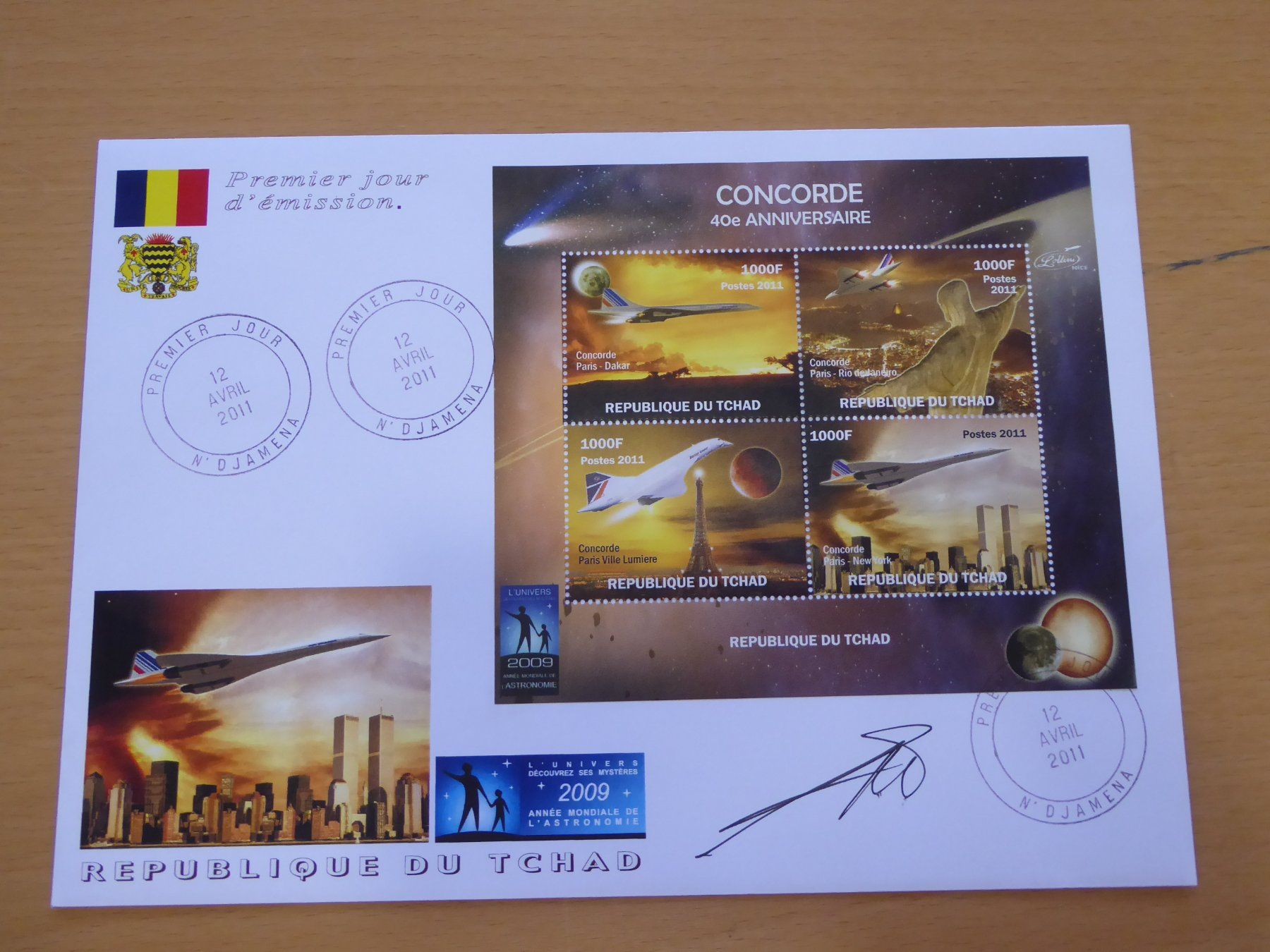 Alle Briefmarken: Concorde Beleg mit Signatur – Gebraucht aus Rothrist von swisstools