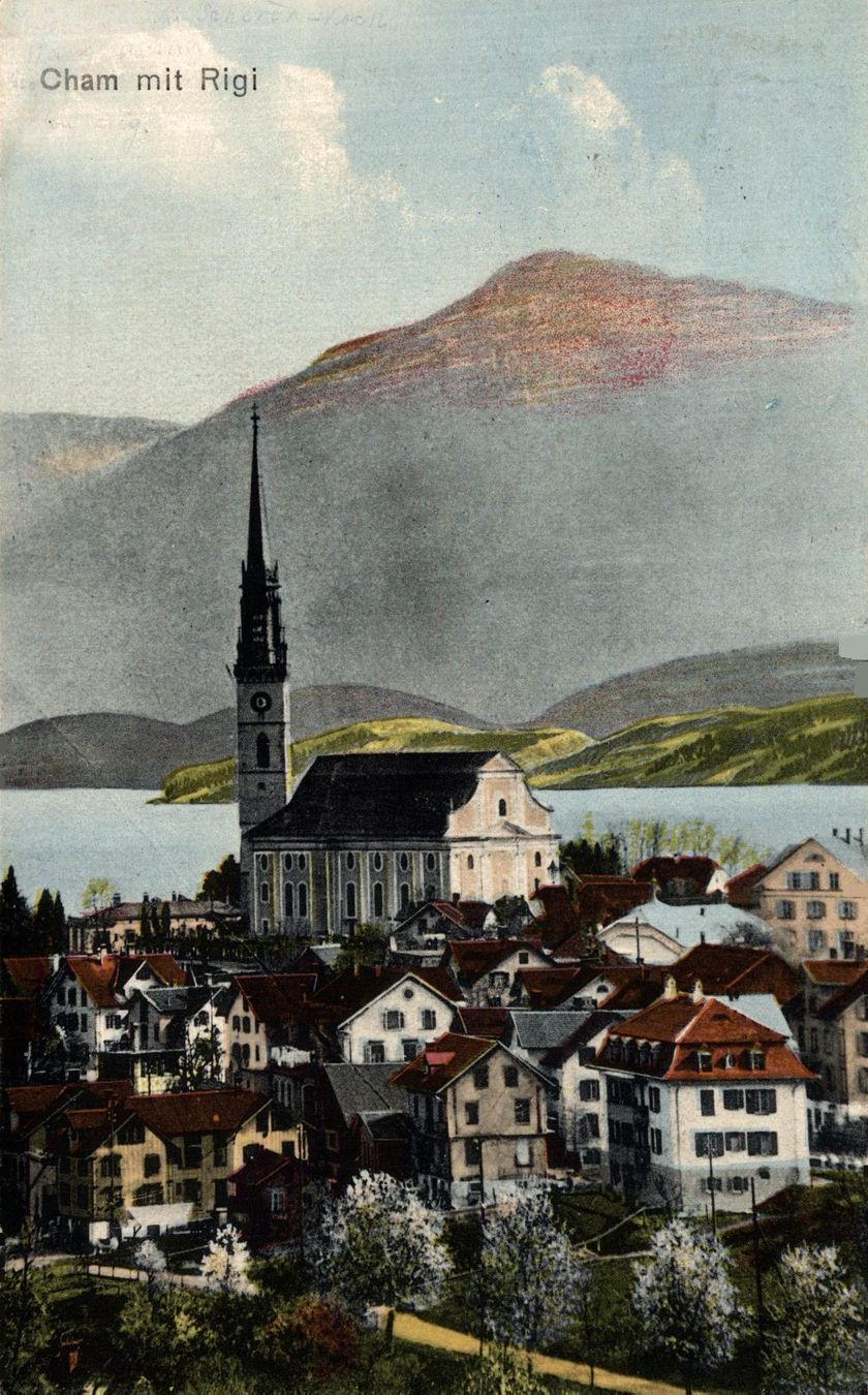 Cartoline postali: Cham mit Rigi – Usato da Bronschhofen venduto da Astore