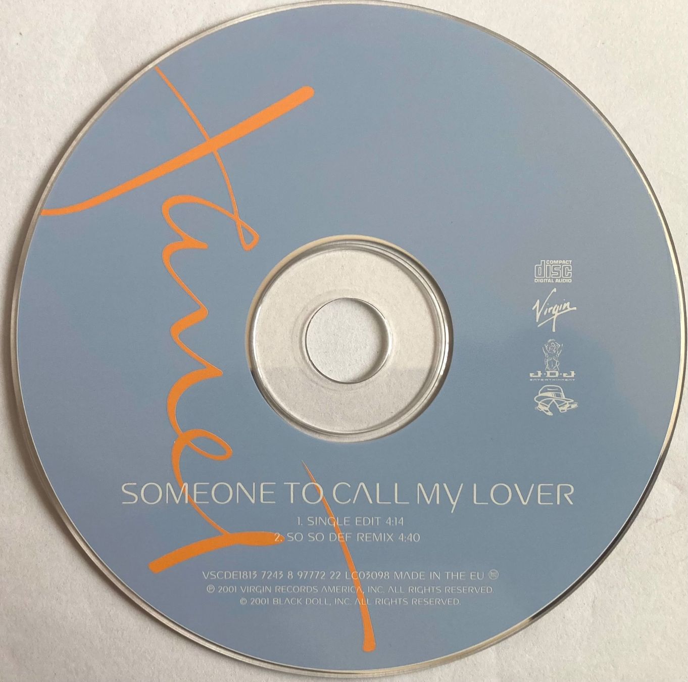 CDs: JANET JACKSON - SOMEONE TO CALL MY LOVER – Gebraucht aus Poliez-Pittet von Newtown-Records 2