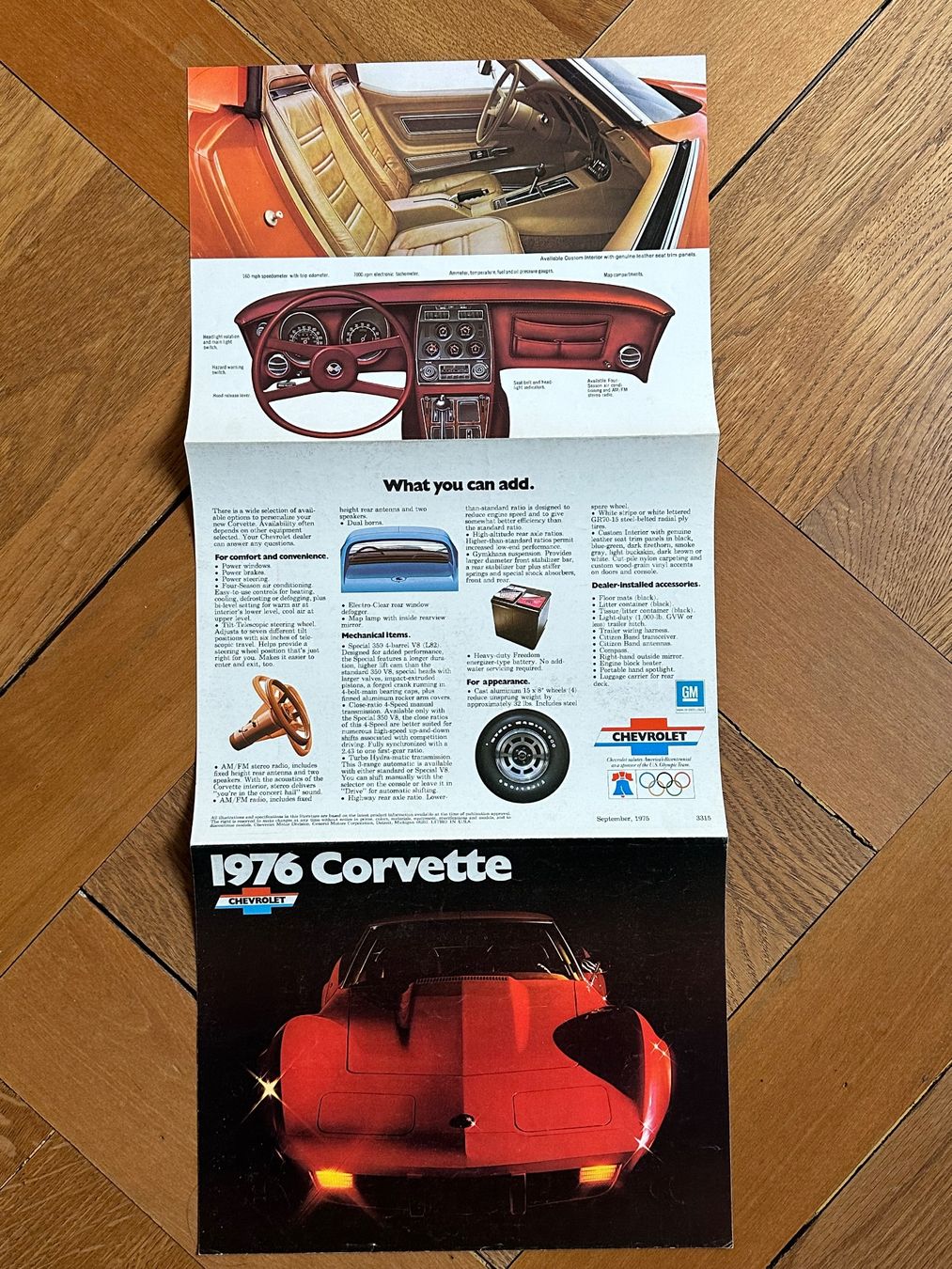 Chevrolet Dokumente: Prospekt 1976 Chevrolet Corvette – Gebraucht aus Bern von 3636-agb 3