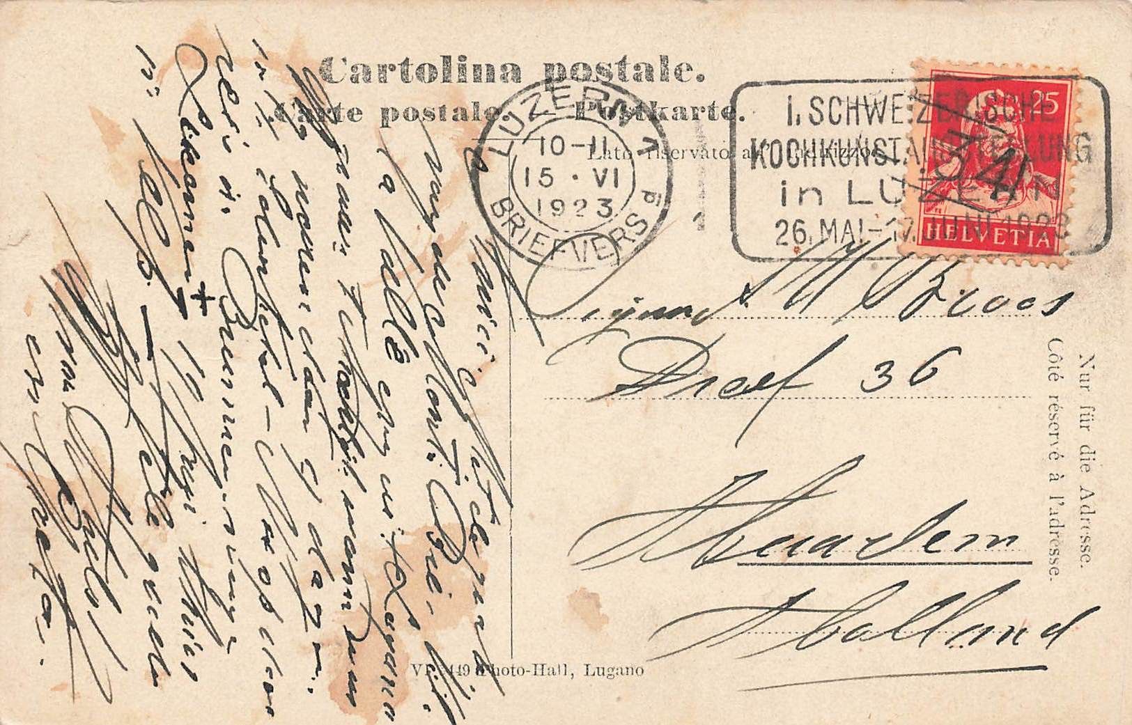 Cartoline postali: Lugano – Usato da Biasca venduto da Blenio71 1