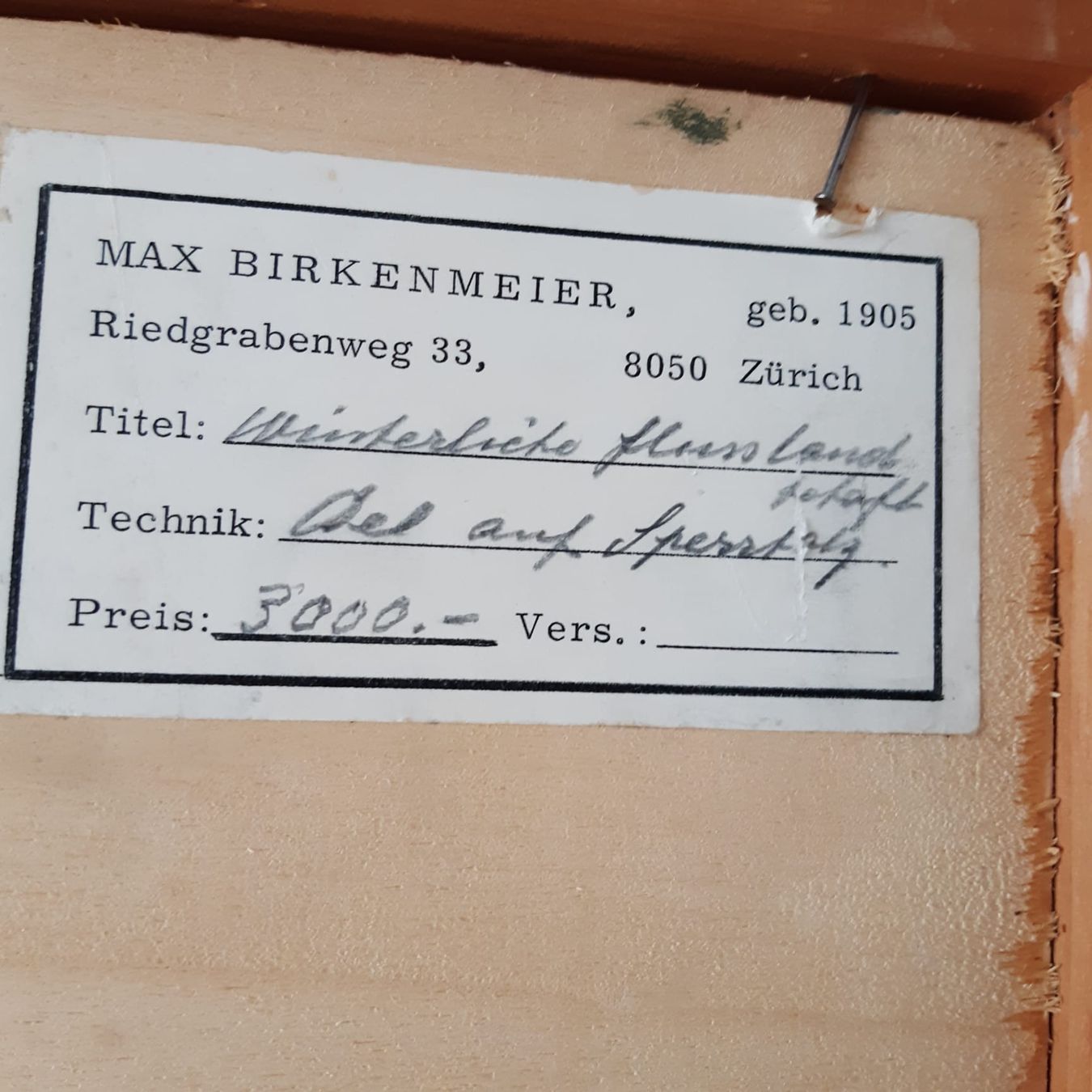 Foto & Immagini: Max Birkenmeier Shil – Usato da Seuzach venduto da SimiHutti 1