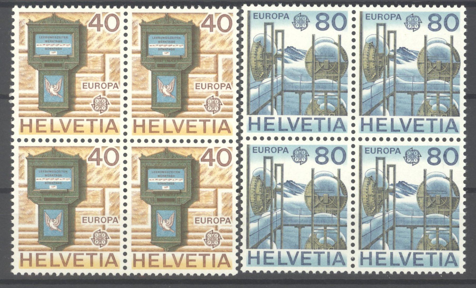 Tutti i francobolli: 1979, Europa, Viererblöcke ** – Nuovo (secondo la descrizione) da Willisau venduto da Vollstempel