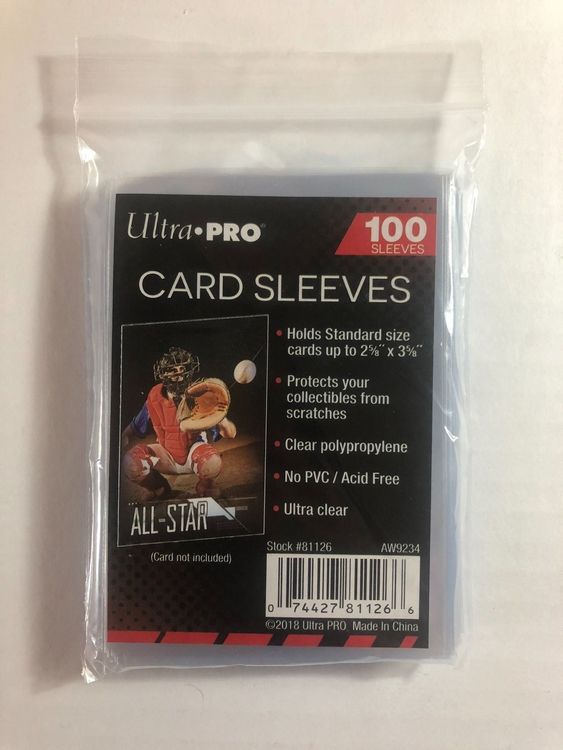 Baseball Card Hard Sleeves Ultra PRO Postcard Sleeves - Pack Of 100 |  3-11/16" X 5-3/4", Fits Standard Postcards Ultra Pro Small Sleeves