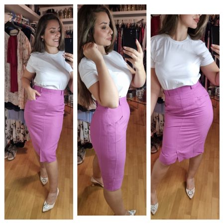 Vintage rosa Rock GIL BRET – High Waist, 38/40