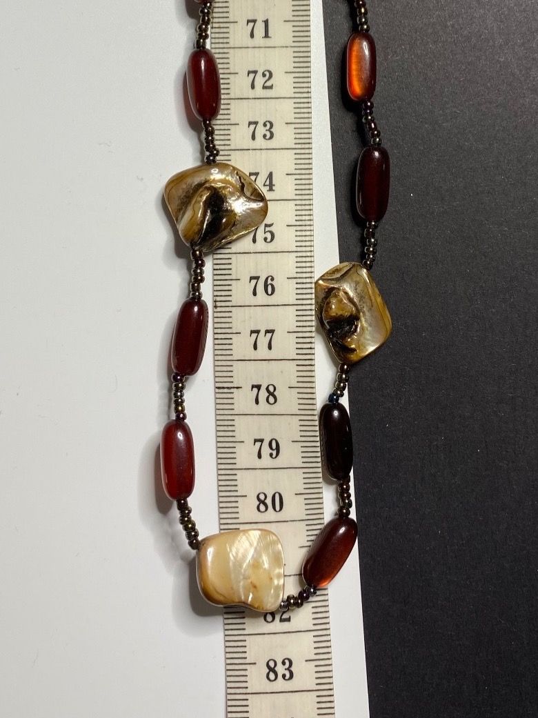Catenine: Lange Halskette Perlmutt Vintage – Usato da Lamone venduto da LaCantinaMagica 8