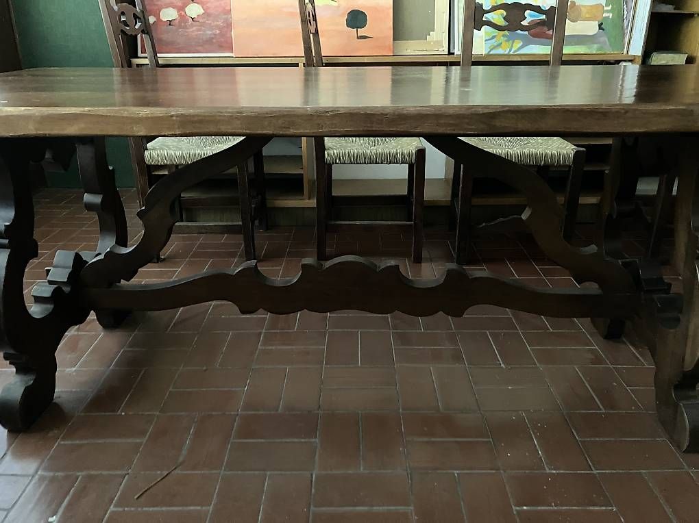 Set di tavolo e panche: Tavolo in legno massiccio – Usato da Arogno venduto da gio_2nnj 2