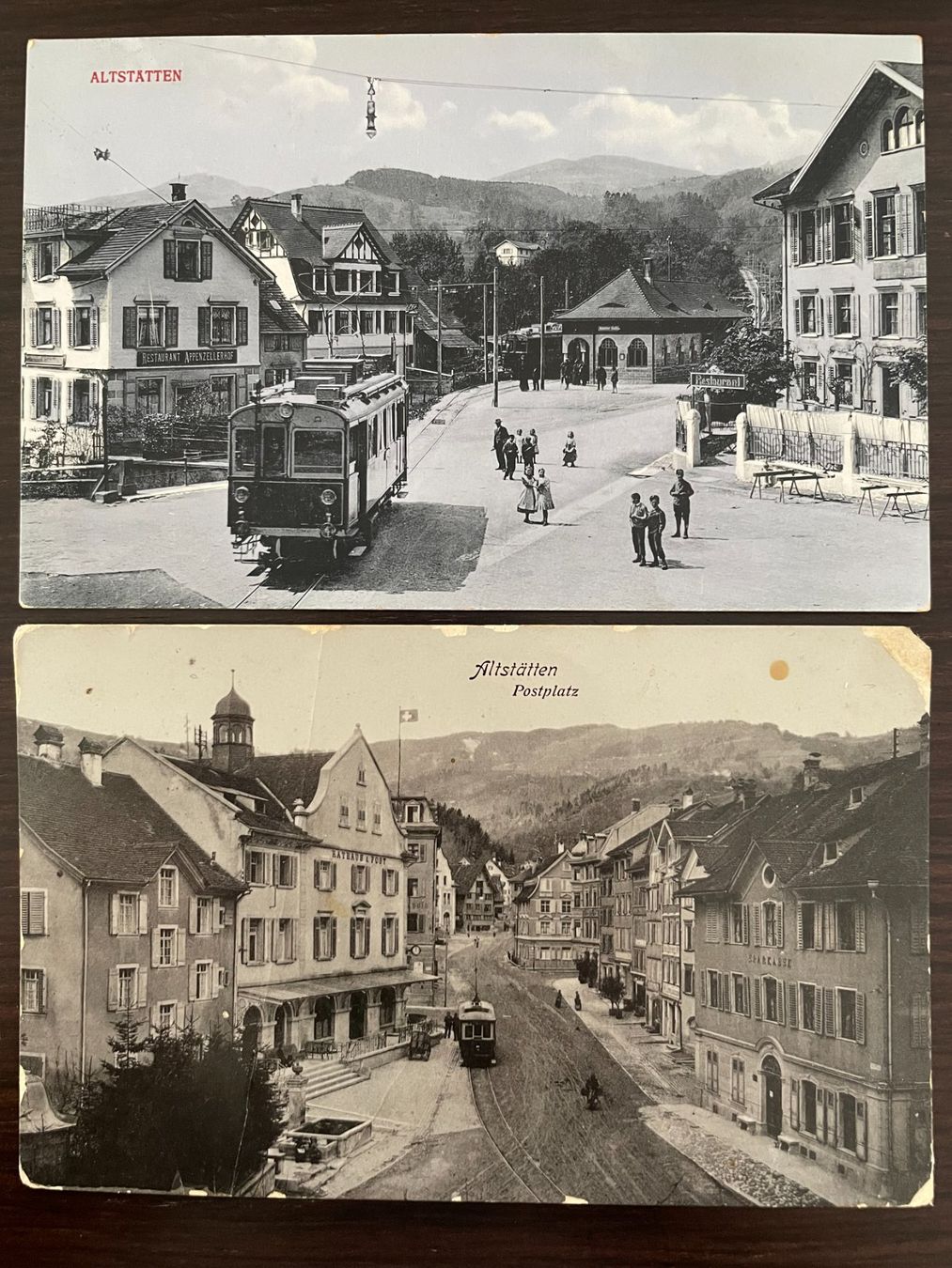 Cartoline postali: ALTSTÄTTEN 2 Ansichtskarten mit TRAM / STRASSENBAHN – Usato da Wald ZH venduto da TLILEF
