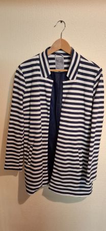 Geisha Damen Blazer gestreift Gr. 40 Marineblau Weiss