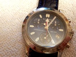 Bucherer, Chronograph, Quartz,  Ø 37mm, nues Lederarmband