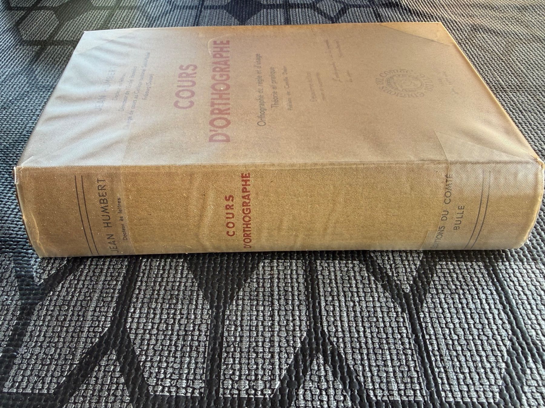 Libri: Cours d'Orthographe 1946 Schweiz – Usato da Itingen venduto da uhu777 1