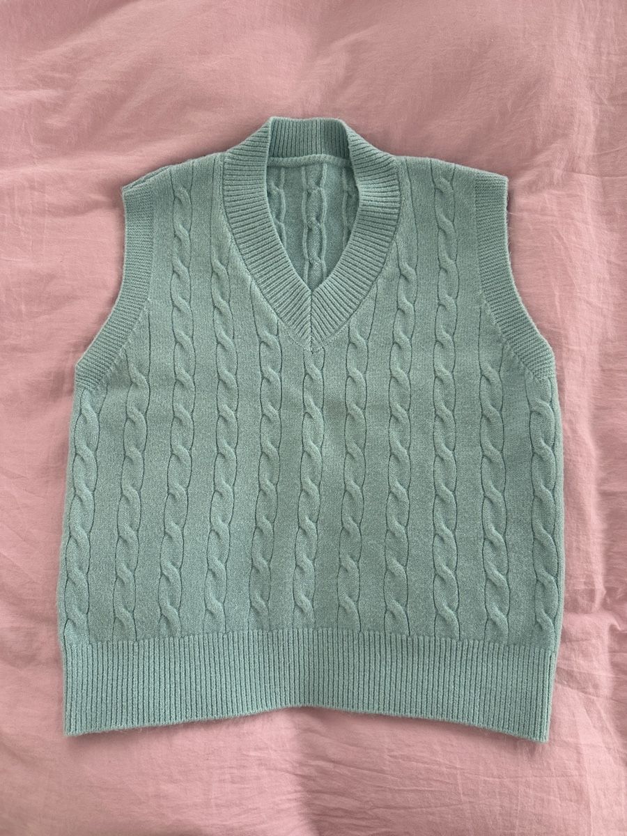 Gilet & Giacche: Blaue Strickveste – Nuovo (secondo la descrizione) da Brugg AG venduto da sanfllower