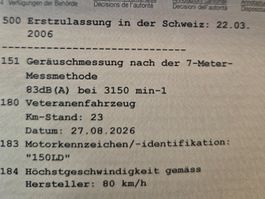 Roller Lambretta 150 LD Veteranenfahrzeug weiss braun