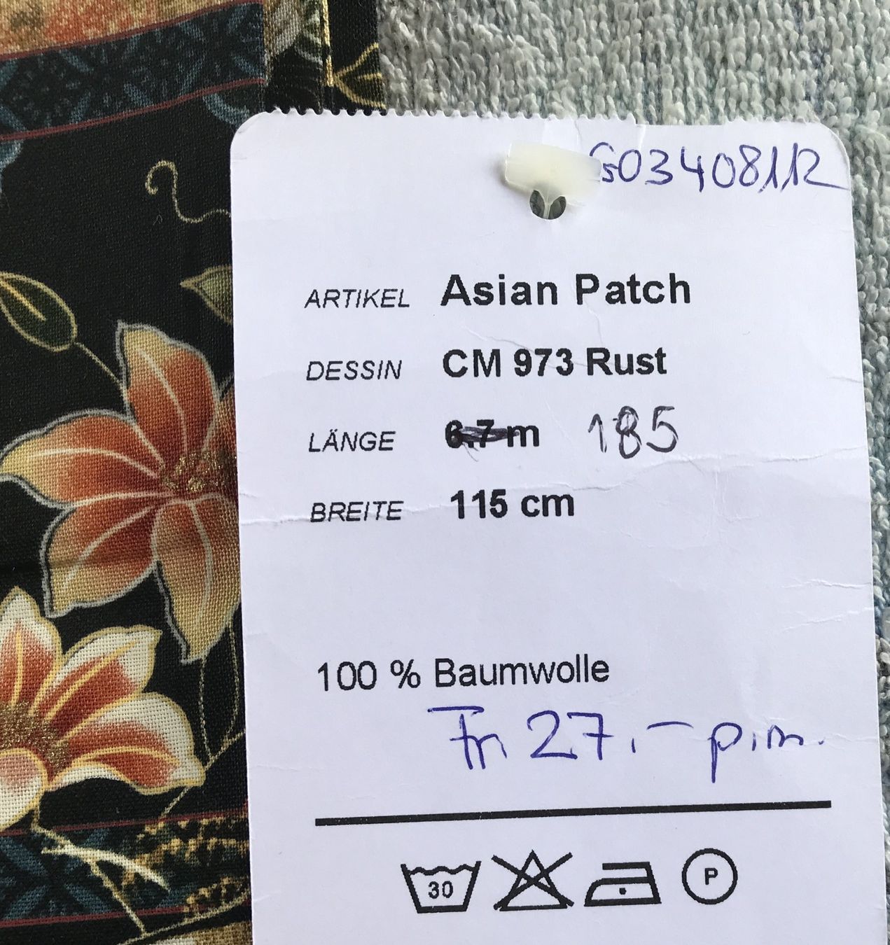 Stoffe: STOFF ASIAN PATSCH CA.185X115CM NEU – Neu (gemäss Beschreibung) aus Ostermundigen von wini63 4