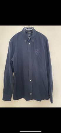 Hackett London Chemise Homme, Taille L, Marine, État Neuf!