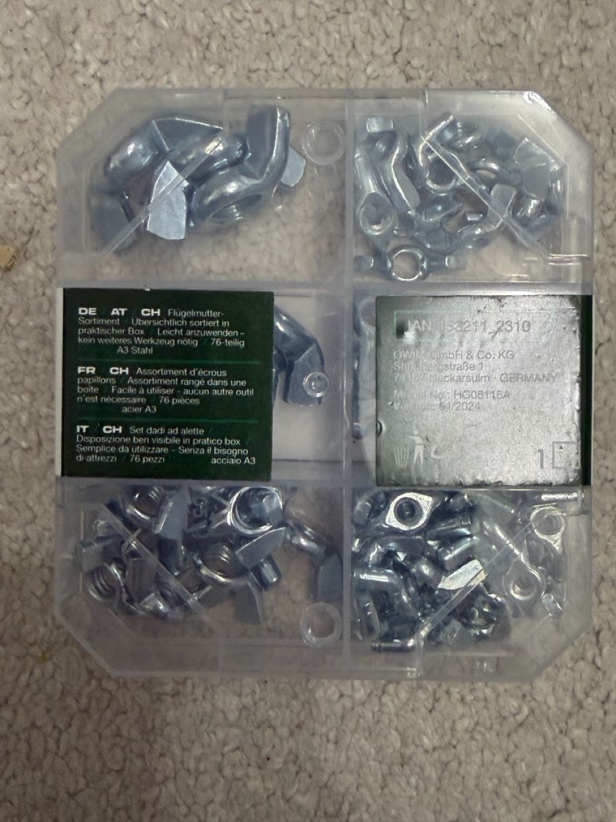 Ferramenta: Set écrous papillon 76pcs – Nuovo e nell'imballaggio originale da Embrach venduto da niz_8sff 1