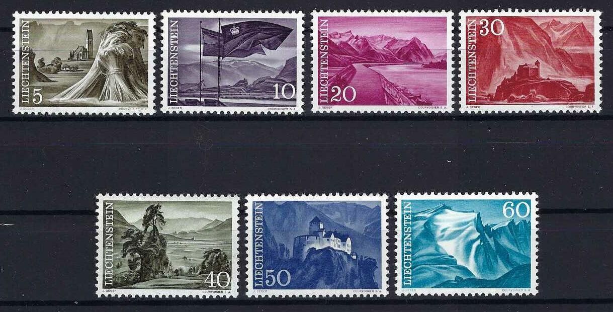 Tutti i francobolli: Lichtenstein 1959/64  Serie sauber postfrisch – Usato da Hitzkirch venduto da walti1959