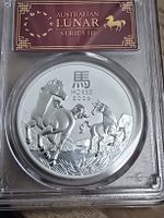 Austral. Lunar Series III Pferd 2026 1oz Ag PCGS MS70