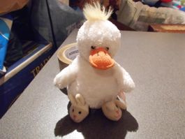 Ente weiss, Finken mit Hasenköpfe, Doby