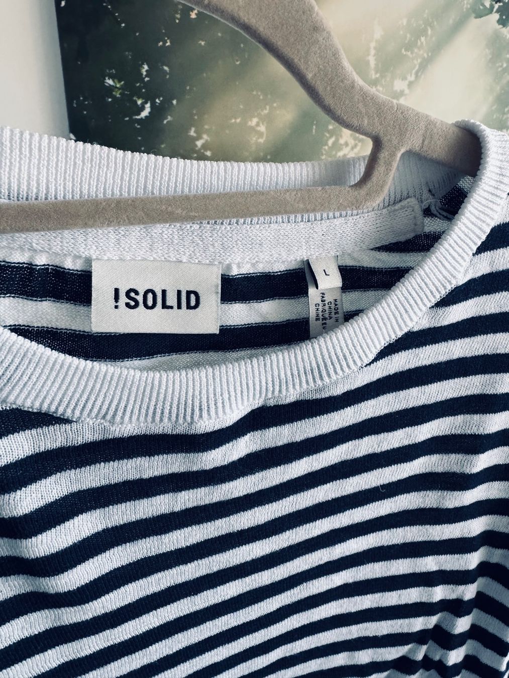 T-shirt: SOLID T-Shirt Schwarz Weiss Gestreift Gr. L – Usato da Ennetbaden venduto da DanielCPH 2
