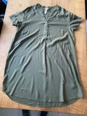 H&M TUNIKA/KLEID GR.36 LONGBLUSE / Farbe: khaki/olivgrün